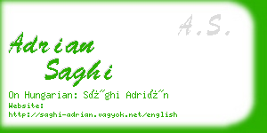 adrian saghi business card